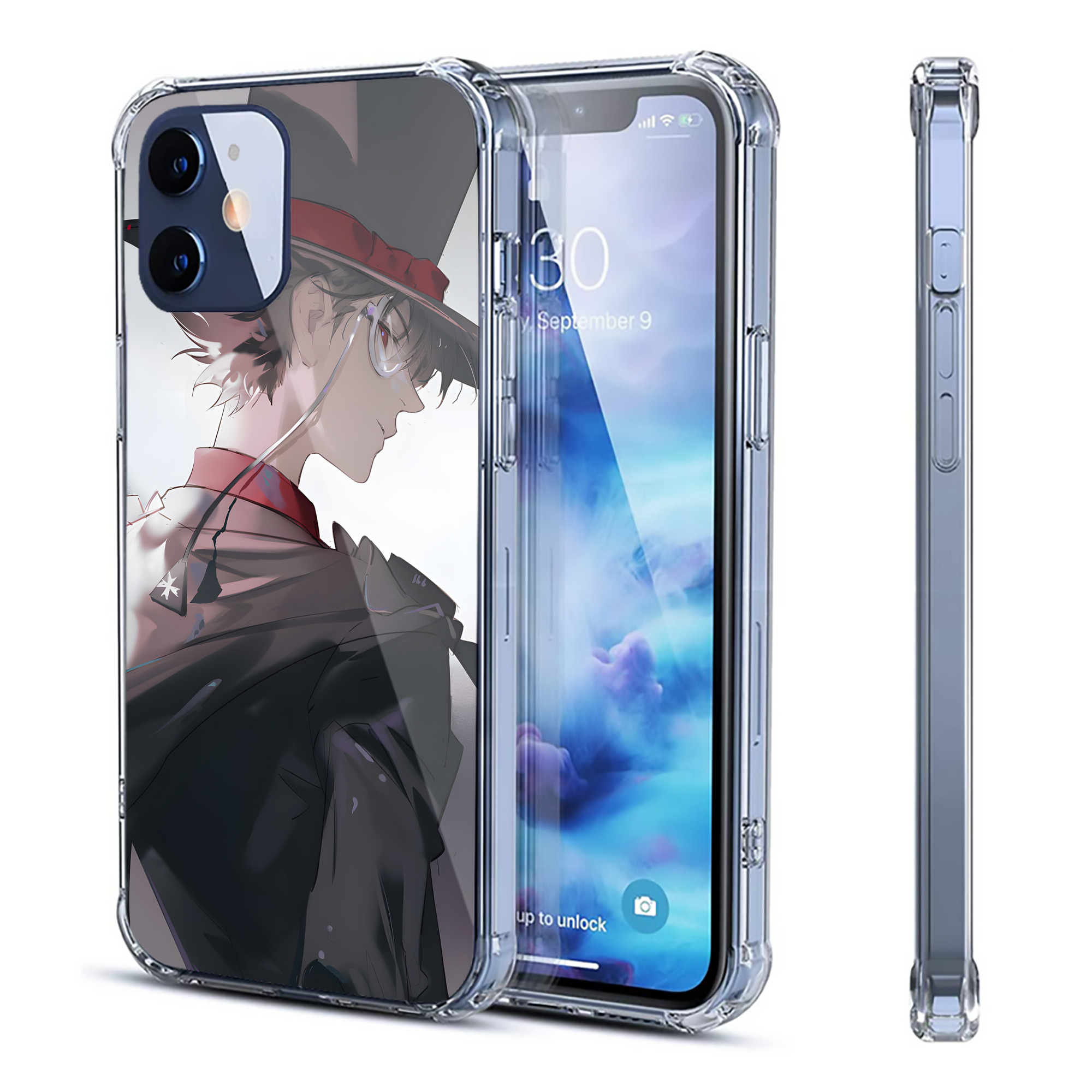 （画像用） 名探偵コナン Detective Conan 【iPhone 12シリーズ対応】透明スマホケース（クリアソフトケース）